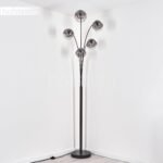 Stehleuchte Ripoll Retro Schwarz Metall Glas 5xE14 – HOFSTEIN - Image 9
