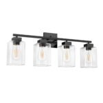 Espird Wandleuchte 4-flammig, Mattschwarz, Spiegel & Schminktisch - Image 9