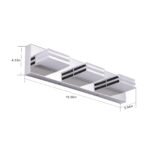 yumcrelect LED Badleuchte 50,8 cm 18 W 6000 K Chrom Acryl - Image 3