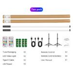 LUXCEO Mood1Pro RGB LED Videolicht 120cm 2er-Set mit Stativ - Image 8