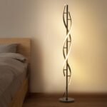 LOKUNM LED Spiral-Stehlampe Schwarz 150 cm dimmbar Fernbedienung - Image 7