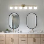 KCO Lighting Badezimmer-Wandleuchte Gold 6-flammig Milchglas - Image 6