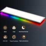 Amdelne 9x LED Deckenleuchte 100x25 cm, RGB+CCT, 30W, dimmbar - Image 2