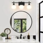 Dpyrrhic Badezimmer-Wandleuchte 3-flammig, Schwarz, Milchglas - Image 8