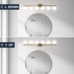 KCO Lighting Badezimmer-Wandleuchte Gold 6-flammig Milchglas - Image 4