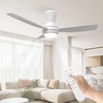 Airwit 106 cm Deckenventilator mit Licht & Fernbedienung, Weiß