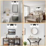 Dpyrrhic Badezimmer-Wandleuchte 3-flammig, Schwarz, Milchglas - Image 7