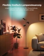 Govee LED Stehlampe 3-flammig, RGBWW, 1500lm, Alexa, Matter - Image 2