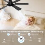 ROTTOGOON Deckenventilator 132 cm, LED, Fernbedienung, 6 Stufen - Image 8
