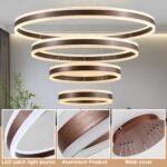 LAMPLAY LED Pendelleuchte Braun 4 Ringe dimmbar Ø40–100 cm - Image 6