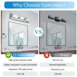 yumcrelect LED Badleuchte 50,8 cm 18 W 6000 K Chrom Acryl - Image 4