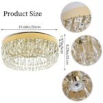 Deckrico LED Kristall-Kronleuchter Gold 50 cm, Modern, Dimmbar - Image 2
