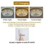Deckrico LED Kristall-Kronleuchter Gold 50 cm, Modern, Dimmbar - Image 9