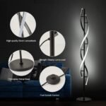 LOKUNM LED Spiral-Stehlampe Schwarz 150 cm dimmbar Fernbedienung - Image 3
