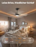 Mefine Deckenventilator 106cm mit LED-Licht & Fernbedienung Holz - Image 4