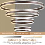 LAMPLAY LED Pendelleuchte Braun 4 Ringe dimmbar Ø40–100 cm - Image 5