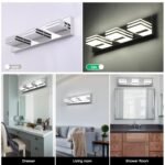 yumcrelect LED Badleuchte 50,8 cm 18 W 6000 K Chrom Acryl - Image 9