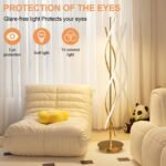 KOSHSH LED Stehlampe Spirale Gold dimmbar 155 cm Fernbedienung - Image 3