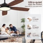 Taloya Smart Deckenventilator LED dimmbar 132 cm Schwarz - Image 5