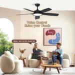 Taloya Smart Deckenventilator LED dimmbar 132 cm Schwarz - Image 9