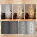 KOSHSH LED Stehlampe Spirale Gold dimmbar 155 cm Fernbedienung - Image 5