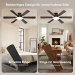 ROTTOGOON Deckenventilator 132 cm, LED, Fernbedienung, 6 Stufen - Image 9