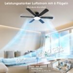 ROTTOGOON Deckenventilator 132 cm, LED, Fernbedienung, 6 Stufen - Image 2