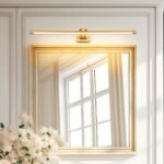 TYhogar LED Spiegelleuchte Bad 90 cm 16 W IP44 schwenkbar
